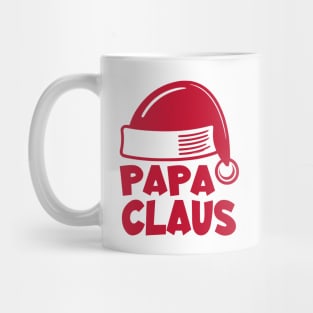 Santa Hat Papa Claus Red Text Mug